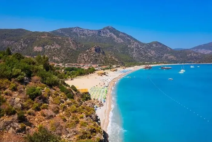 Framed Print : Oludeniz beach aerial panoramic view Framed Print : Oludeniz beach aerial panoramic view