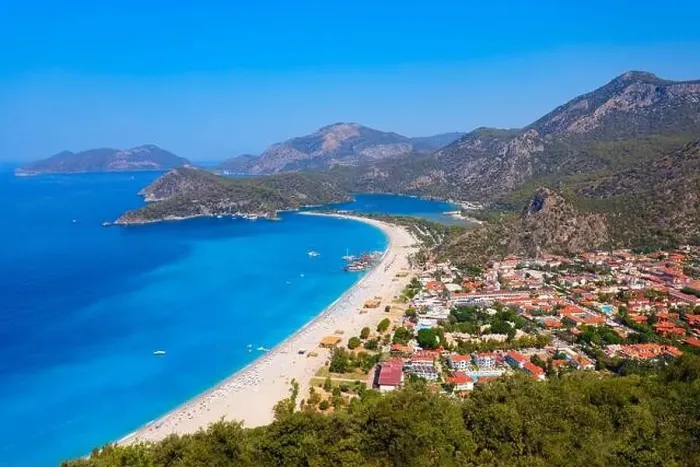 Framed Print : Oludeniz beach aerial panoramic view Framed Print : Oludeniz beach aerial panoramic view