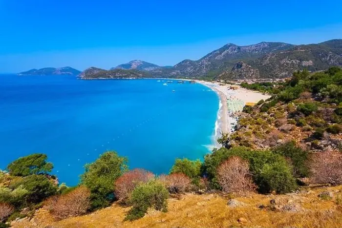 Framed Print : Oludeniz beach aerial panoramic view Framed Print : Oludeniz beach aerial panoramic view