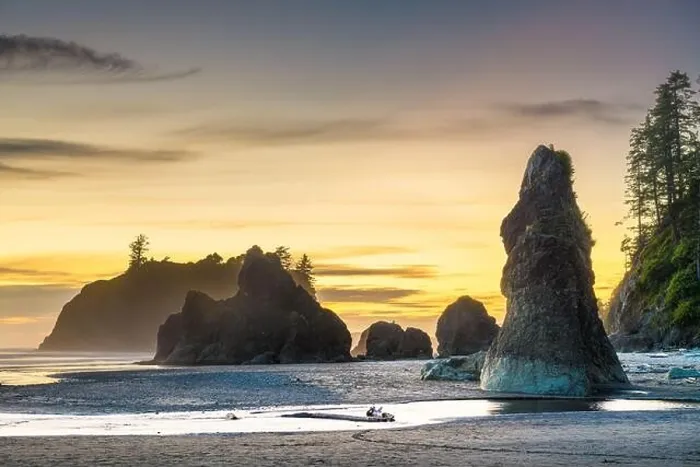 Framed Print : Olympic National Park, Washington, USA at Ruby Beach at dusk Framed Print : Olympic National Park, Washington, USA at Ruby Beach at dusk