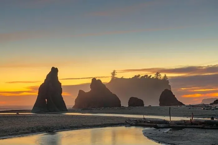 Framed Print : Olympic National Park, Washington, USA at Ruby Beach at dusk Framed Print : Olympic National Park, Washington, USA at Ruby Beach at dusk