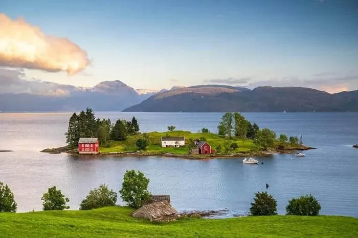 Framed Print : Omaholmen Island in Hardangerfjord, small island with colourful houses, Hardanger region, Vestland, Norway Framed Print : Omaholmen Island in Hardangerfjord, small island with colourful houses, Hardanger region, Vestland, Norway