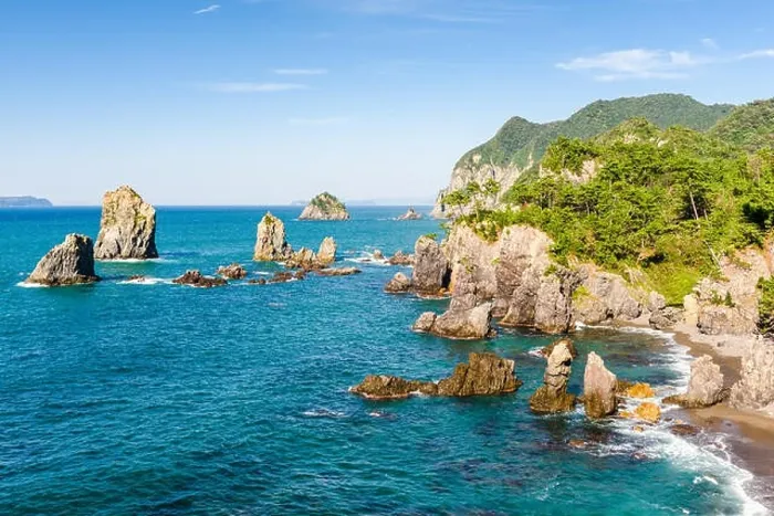 Framed Print : Omijima Island, Yamaguchi, Japan rocky coast on the Sea of Japan Framed Print : Omijima Island, Yamaguchi, Japan rocky coast on the Sea of Japan