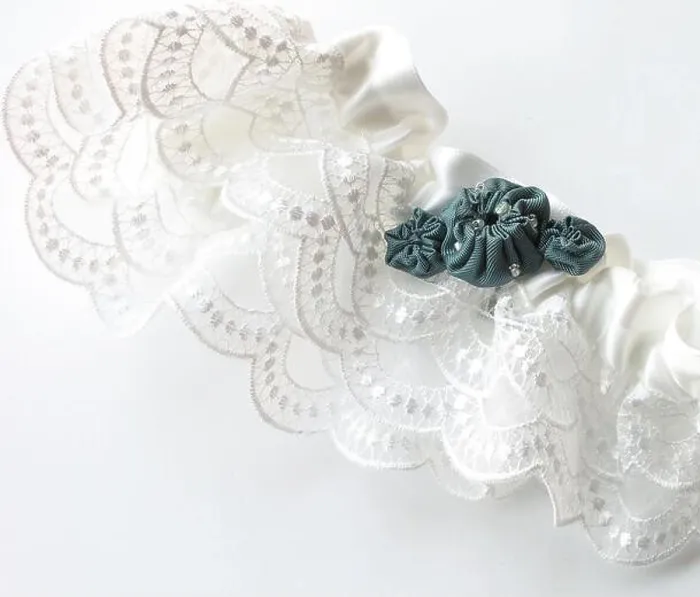 Framed Print : One-of-a-kind handmade bridal garter, USA Framed Print : One-of-a-kind handmade bridal garter, USA