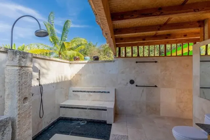 Framed Print : Open bathroom area of tropical rental in Hawaii using HDR photo technique (property released) Framed Print : Open bathroom area of tropical rental in Hawaii using HDR photo technique (property released)