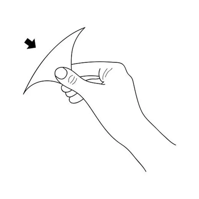Framed Print : Open here line icon. A hand removing a label from the product. Vector sticker