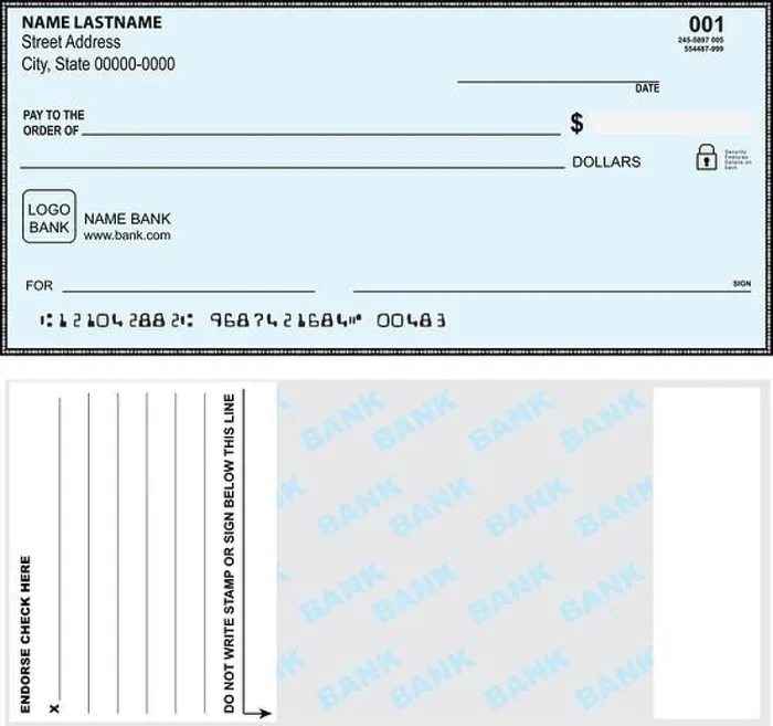 Framed Print : Option bank check Framed Print : Option bank check