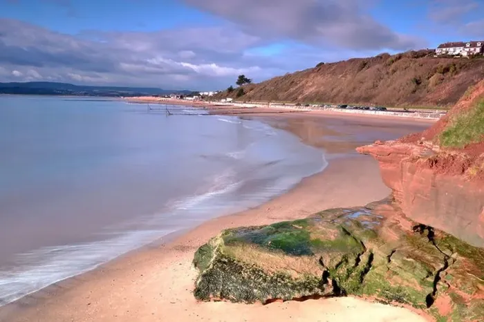 Framed Print : Orcombe point - Exmouth beach - Devon - UK Framed Print : Orcombe point - Exmouth beach - Devon - UK