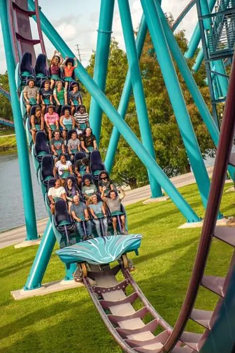 Framed Print : Orlando, Florida. September 28, 2021. People enjoying terrific Mako roller coaster at Seaworld (64) Framed Print : Orlando, Florida. September 28, 2021. People enjoying terrific Mako roller coaster at Seaworld (64)