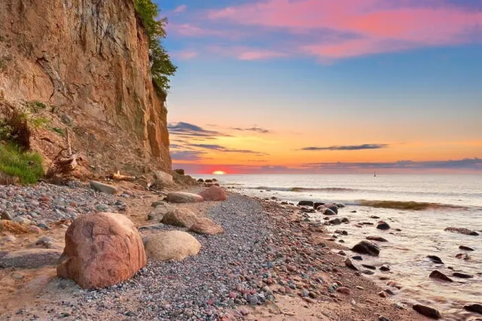 Framed Print : Orlowski Cliff, Baltic Sea at sunset, Gdynia, Pomerania, Poland Framed Print : Orlowski Cliff, Baltic Sea at sunset, Gdynia, Pomerania, Poland