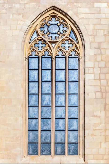 Framed Print : Ornamented window of a cathedral in gothic style Framed Print : Ornamented window of a cathedral in gothic style