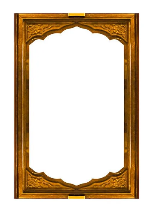Framed Print : Ornate wooden frame background with decorated design borders Framed Print : Ornate wooden frame background with decorated design borders