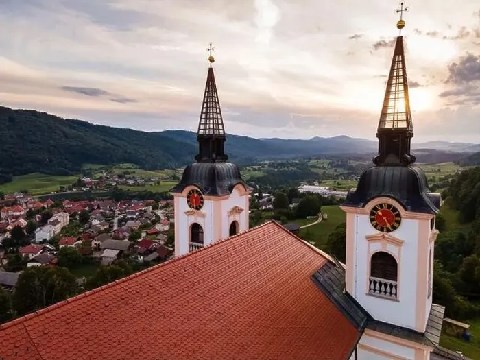 Framed Print : Orthodox Church of Saint Mohorja in Fortunata in Zuzumberk ( Seisenberk ) Slovenia. Drone View Framed Print : Orthodox Church of Saint Mohorja in Fortunata in Zuzumberk ( Seisenberk ) Slovenia. Drone View