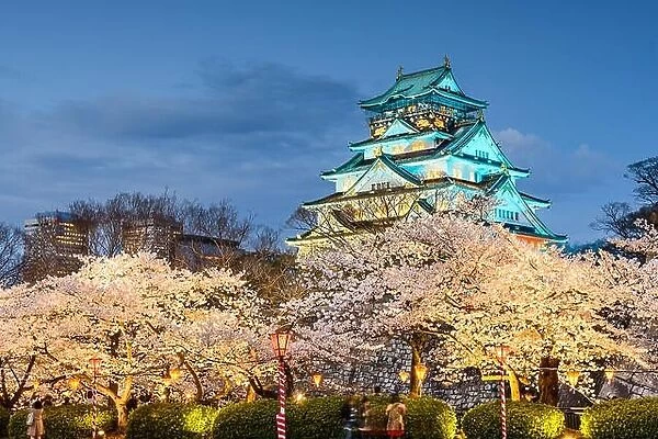 Osaka Castle during the spring season in Osaka, Japan