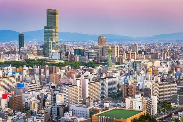 Framed Print : Osaka, Japan city skyline in the Abeno District at dusk Framed Print : Osaka, Japan city skyline in the Abeno District at dusk