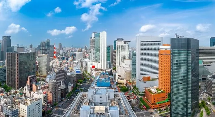 Framed Print : Osaka, Japan cityscape overlooking the Umeda District Framed Print : Osaka, Japan cityscape overlooking the Umeda District