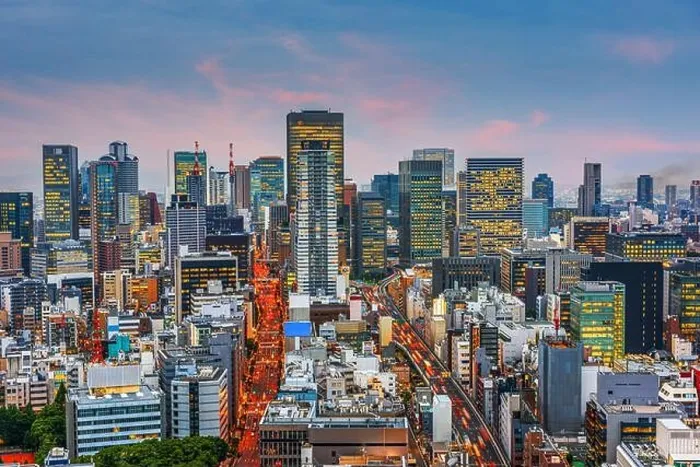 Framed Print : Osaka, Japan cityscape at twilight Framed Print : Osaka, Japan cityscape at twilight