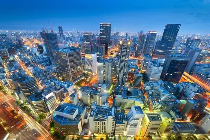Framed Print : Osaka, Japan downtown city skyline in the Umeda District at dusk Framed Print : Osaka, Japan downtown city skyline in the Umeda District at dusk