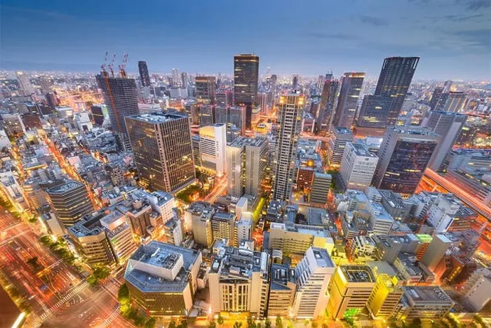 Framed Print : Osaka, Japan downtown city skyline in the Umeda District at dusk Framed Print : Osaka, Japan downtown city skyline in the Umeda District at dusk