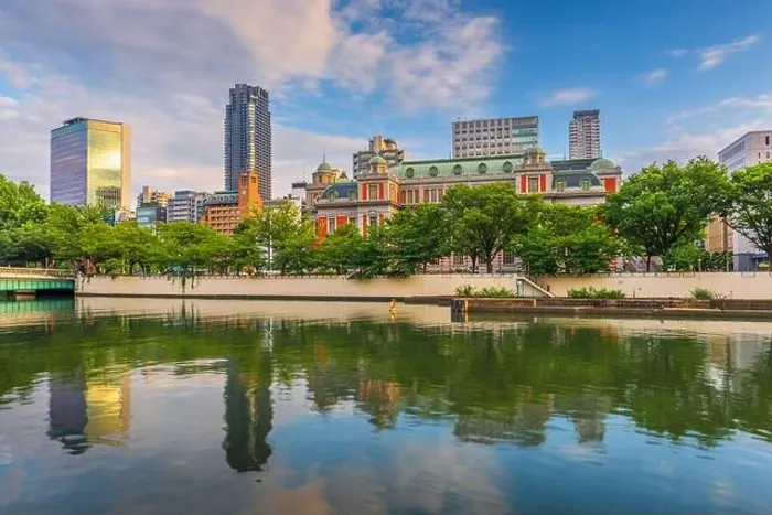 Framed Print : Osaka, Japan at Nakanoshima Island nestled betweend the Tosabori and Dōjima rivers Framed Print : Osaka, Japan at Nakanoshima Island nestled betweend the Tosabori and Dōjima rivers