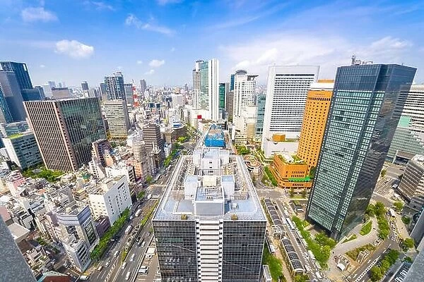 Osaka, Japan Umeda district cityscape