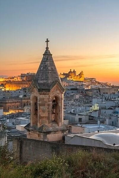 Ostuni, Italy old town at dawn