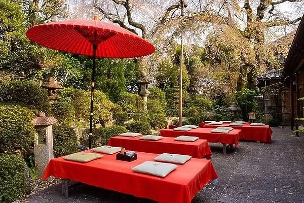 Outdoor Japanese-style dining on the patio