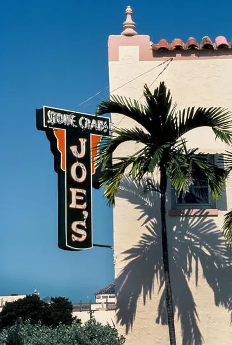 Framed Print : An outdoor sign identifies Joe's Stone Crabs Framed Print : An outdoor sign identifies Joe's Stone Crabs