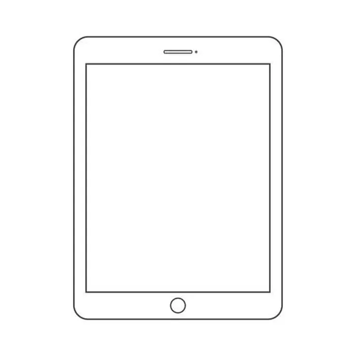 Framed Print : Outline drawing tablet. Elegant thin line style design Framed Print : Outline drawing tablet. Elegant thin line style design