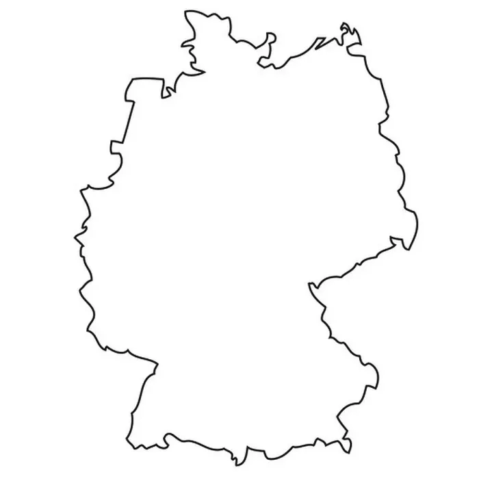 Framed Print : Outline, map of Germany Framed Print : Outline, map of Germany