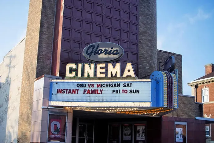 Framed Print : Outside view of an old fashioned theater and cinema Framed Print : Outside view of an old fashioned theater and cinema