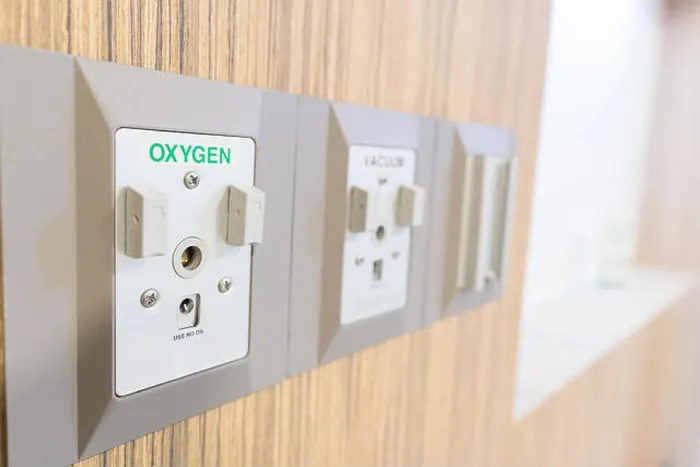 Framed Print : Oxygen Medical Gas Outlets in hospital- Health care concept Framed Print : Oxygen Medical Gas Outlets in hospital- Health care concept
