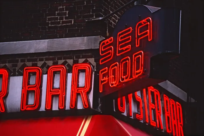 Framed Print : Oyster Bar Neon Sign NYC Framed Print : Oyster Bar Neon Sign NYC