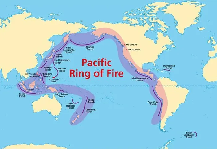 Framed Print : Pacific Ring of Fire, map with oceanic trenches Framed Print : Pacific Ring of Fire, map with oceanic trenches