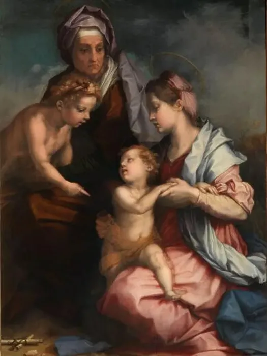 Framed Print : This painting by Andrea del Sarto features the Virgin and Child Framed Print : This painting by Andrea del Sarto features the Virgin and Child