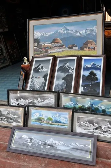 Framed Print : painting art gallery Pokhara Nepal Framed Print : painting art gallery Pokhara Nepal