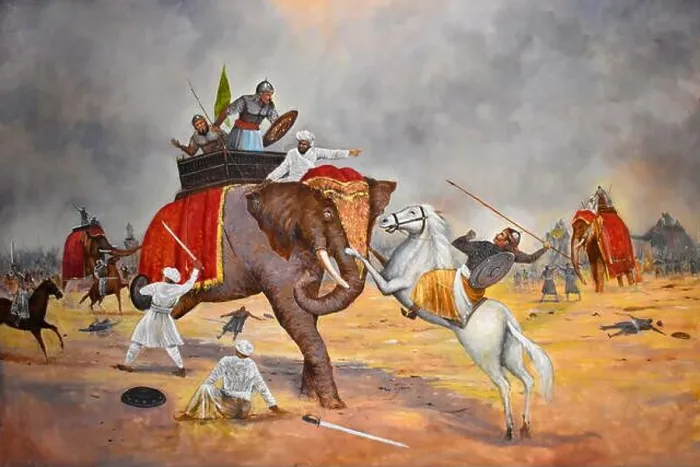 Framed Print : Painting - Battle of Haldighati