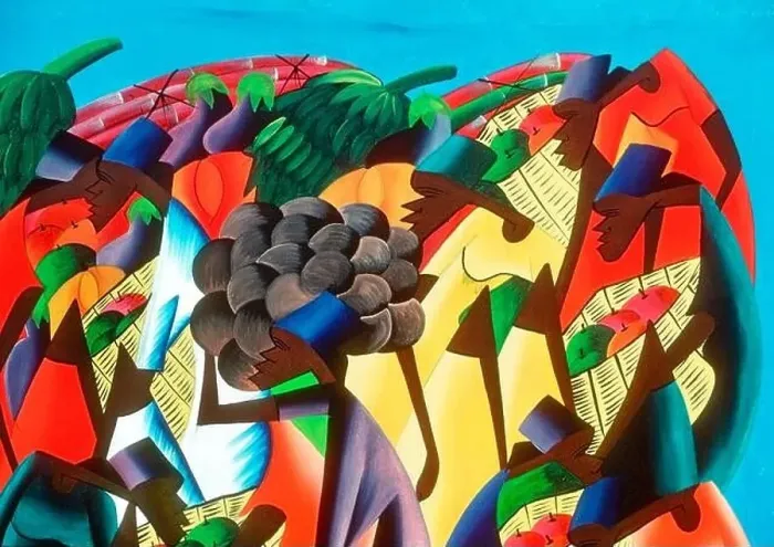 Framed Print : Painting by a Haitian artist on the Caribbean Island of Haiti Framed Print : Painting by a Haitian artist on the Caribbean Island of Haiti