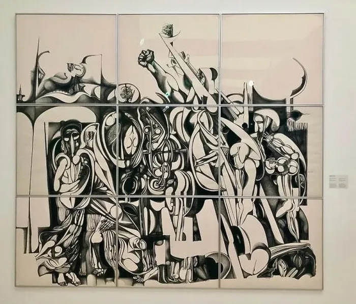 Framed Print : Painting The Inevitable, by the artist Ibrahim Mohammed El-Salahi Framed Print : Painting The Inevitable, by the artist Ibrahim Mohammed El-Salahi