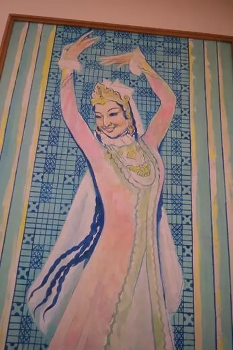 Framed Print : A painting, portrait of her. At the house museum of Armenian heritage dancer Framed Print : A painting, portrait of her. At the house museum of Armenian heritage dancer