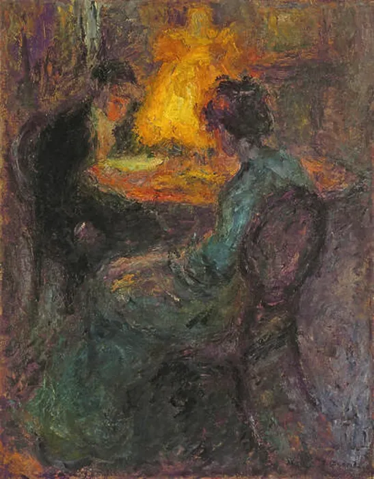 Framed Print : This painting Pri svetilki (By the Lamp)