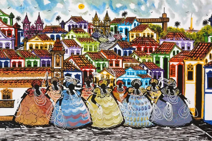 Framed Print : Painting sold in Pelourinho, Salvador Framed Print : Painting sold in Pelourinho, Salvador
