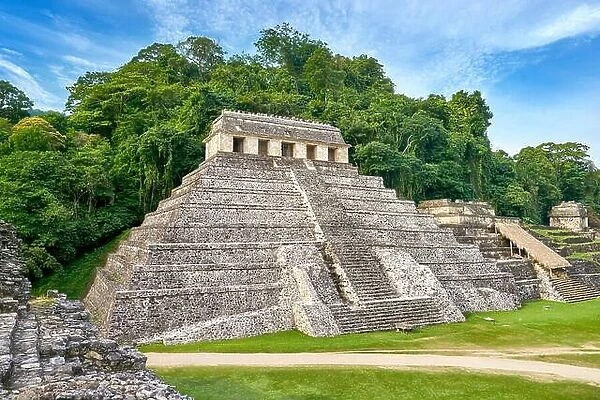 Palenque Archaeological Site - Temple of Inscriptions, Maya Ruins, Mexico, UNESCO
