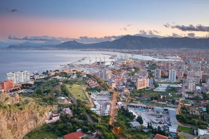 Framed Print : Palermo, Sicily, Italy. Aerial cityscape image of Palermo, Sicily with sea port at sunset Framed Print : Palermo, Sicily, Italy. Aerial cityscape image of Palermo, Sicily with sea port at sunset
