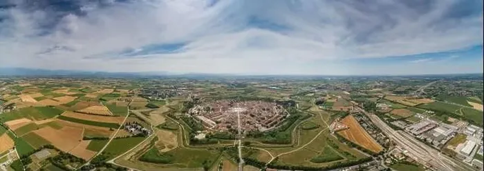 Framed Print : Palmanova city panoramic aerial view. Friuli Venezia Giulia, Italy Framed Print : Palmanova city panoramic aerial view. Friuli Venezia Giulia, Italy