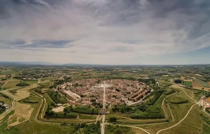 Framed Print : Palmanova city panoramic aerial view. Friuli Venezia Giulia, Italy Framed Print : Palmanova city panoramic aerial view. Friuli Venezia Giulia, Italy