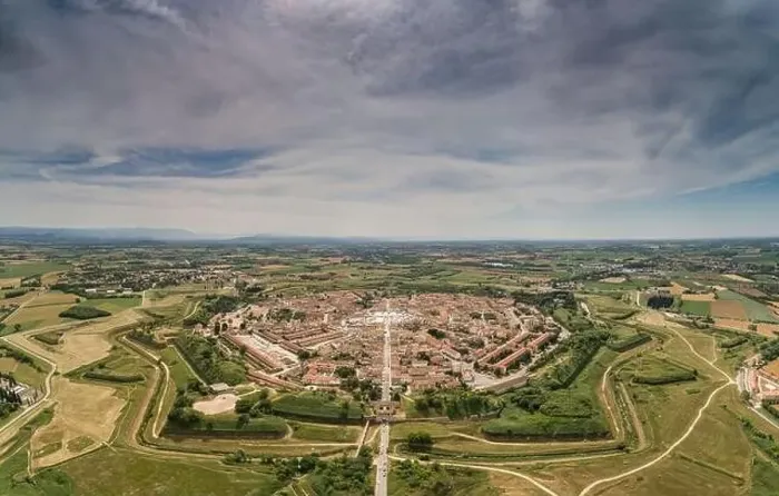 Framed Print : Palmanova city panoramic aerial view. Friuli Venezia Giulia, Italy Framed Print : Palmanova city panoramic aerial view. Friuli Venezia Giulia, Italy