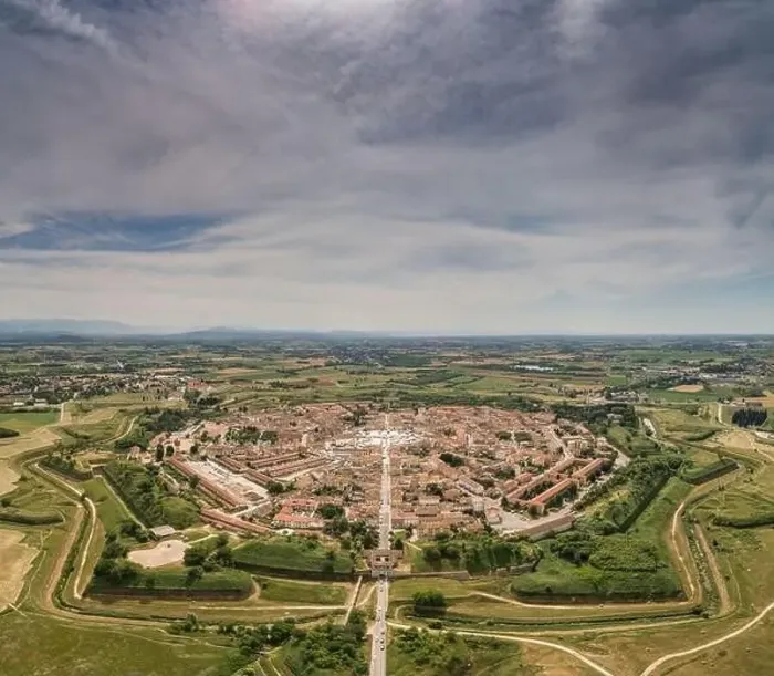 Framed Print : Palmanova city panoramic aerial view. Friuli Venezia Giulia, Italy Framed Print : Palmanova city panoramic aerial view. Friuli Venezia Giulia, Italy