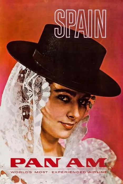 Framed Print : Pan American - Spain - Pan Am Poster (1960s). Travel Poster Framed Print : Pan American - Spain - Pan Am Poster (1960s). Travel Poster