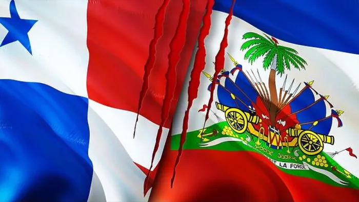 Framed Print : Panama and Haiti flags with scar concept Framed Print : Panama and Haiti flags with scar concept